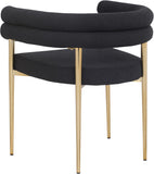 Brielle Iron Contemporary Dining Chair Set - Elegant Design with Gold Frame and Boucle Comfort