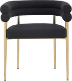 Brielle Iron Contemporary Dining Chair Set - Elegant Design with Gold Frame and Boucle Comfort