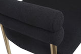 Brielle Iron Contemporary Dining Chair Set - Elegant Design with Gold Frame and Boucle Comfort