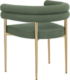 Brielle Iron Contemporary Dining Chair Set - Elegant Design with Gold Frame and Boucle Comfort