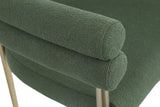 Brielle Iron Contemporary Dining Chair Set - Elegant Design with Gold Frame and Boucle Comfort