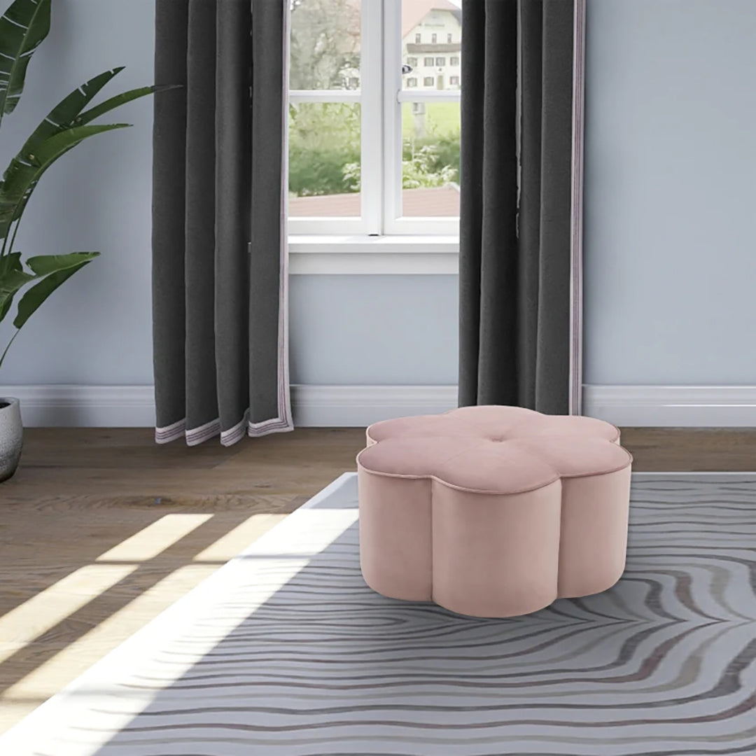 Daisy Velvet Ottoman