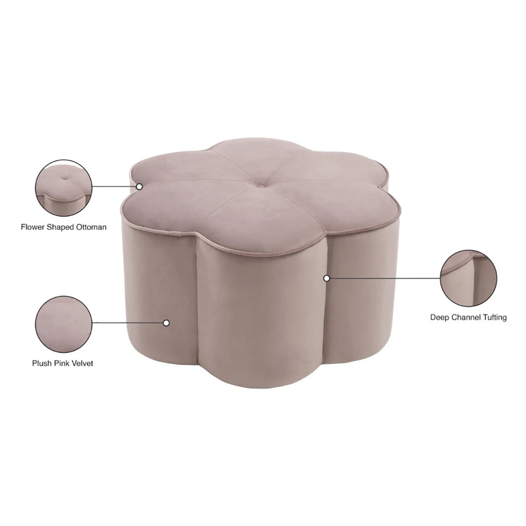 Daisy Velvet Ottoman