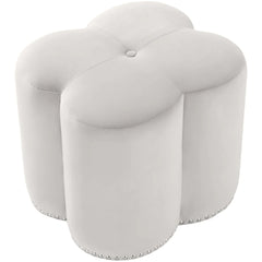 Clover Velvet Ottoman