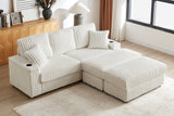 ZYLO 84" Loveseat with 2 Ottomans