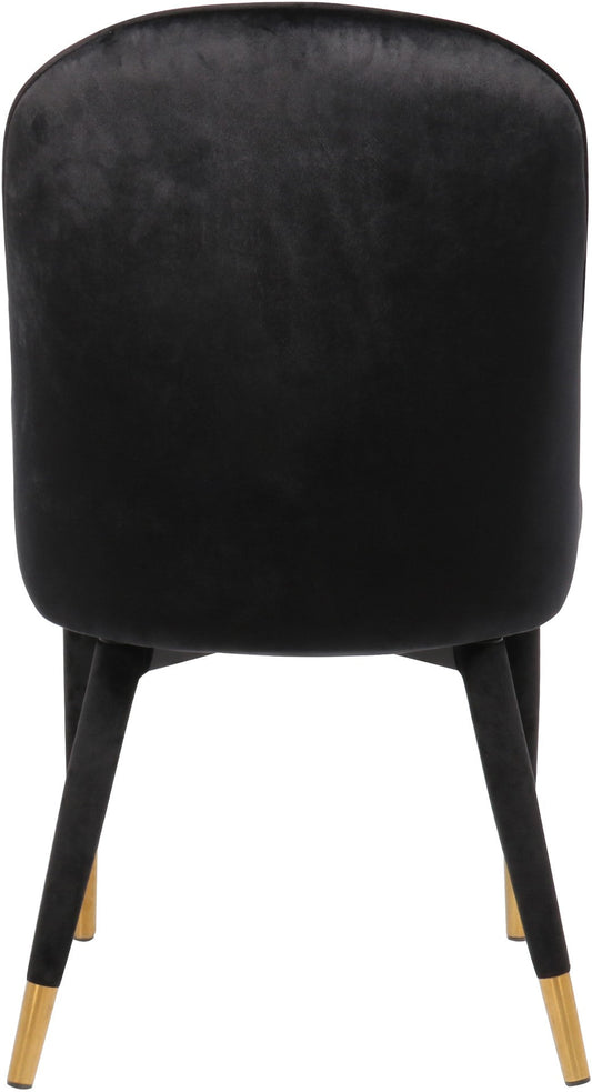 Belle Velvet Dining Chair Set - Luxurious Contemporary Design with Gold-Tipped Legs and Comfort