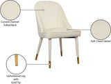 Belle Velvet Dining Chair Set - Luxurious Contemporary Design with Gold-Tipped Legs and Comfort