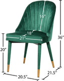 Belle Velvet Dining Chair Set - Luxurious Contemporary Design with Gold-Tipped Legs and Comfort