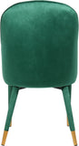 Belle Velvet Dining Chair Set - Luxurious Contemporary Design with Gold-Tipped Legs and Comfort