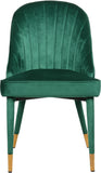 Belle Velvet Dining Chair Set - Luxurious Contemporary Design with Gold-Tipped Legs and Comfort