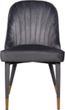 Belle Velvet Dining Chair Set - Luxurious Contemporary Design with Gold-Tipped Legs and Comfort