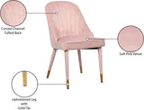 Belle Velvet Dining Chair Set - Luxurious Contemporary Design with Gold-Tipped Legs and Comfort