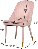 Belle Velvet Dining Chair Set - Luxurious Contemporary Design with Gold-Tipped Legs and Comfort