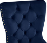Carmen Luxurious Contemporary Dining Chairs - Set of 2 with Deep Button Tufting & Gold Accents