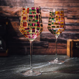 Renaissance Stained Glass Windows, (Stemmed Wine Glasses)