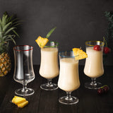 Set of 4 Pina Colada Hurricane Glasses 14oz