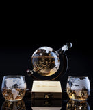 (AUSTRALIA ONLY) World Decanter with 2 Glasses Globe 2-2