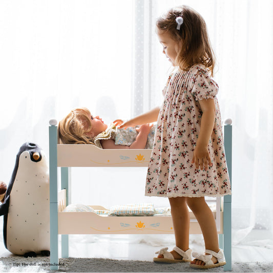 ROBUD Wooden Baby Doll Bed