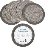 Melange Gray & White Braided Cotton Placemat set of 6