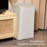 Fine Living 85L Slim Laundry Hamper with Lid & Handles, Ivory