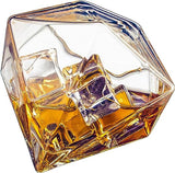 The Wine Savant Diamond Whiskey Glasses, Set of 2 10 oz