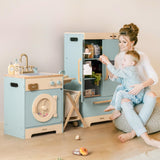 Robud Wooden Kids Kitchen PlaySet Series - Green and Gold