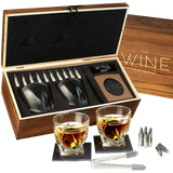 Luxurious Bar Gift Set - 2 Whiskey Glasses + 10 Bullets