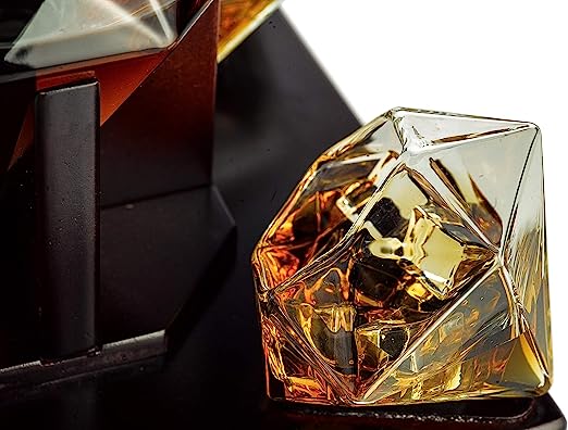 Set of 4 Diamond Whiskey & Wine Glasses 10oz