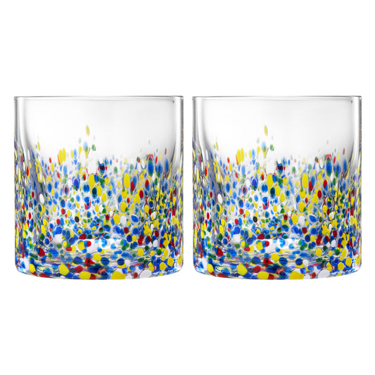 Large Confetti  DOF Glasses – Set of 2- 11oz