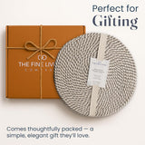 Melange Gray & White Braided Cotton Placemat set of 6