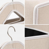 Dual Hamper Door Hanging Bag with Space-Saving Compartments, Beige