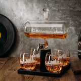 Wine & Whiskey Decanter Set 1100ml with 4 Whiskey Glasses