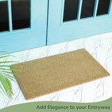 2-Pack Natural Coir Doormats, Non-Slip, 30"x17", Beige