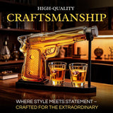Whiskey Gun Decanter Set + 2 Bullet Glasses