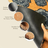 Blue Floral Coir Doormat - 17”x30”