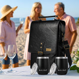 3 Bottle Wine Tote Bag with Tumblers and Opener