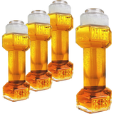 The Wine Savant Set of 4, Dumbbell Beer & Whiskey Glasses, 26oz Glass