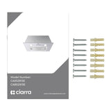 CIARRA 20 Inch Stainless Steel Range Hood Insert, Built-In Under Cabinet Design CAS52913E-N-OW