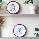 Hummingbird Terracotta Wall Plates Set of 2  8 Inch Decor (8 Units)