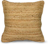 Jute Braided Decorative Pillow Cover, 18 x 18 inch, Natural