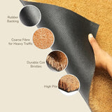 2-Pack Natural Coir Doormats, Non-Slip, 30"x17", Beige
