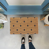 Orion Blue Coir Doormat – Non-Slip Indoor Outdoor Mat