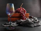 Iridescent Luster Large Radiance Wine Glasses - White Pearl Whimsy