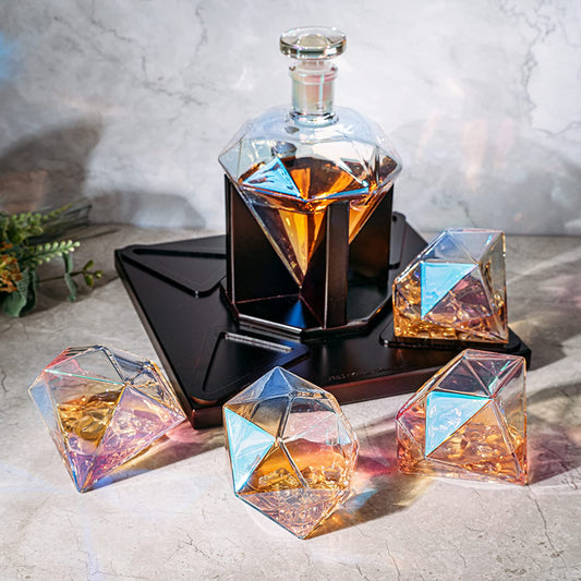 Diamond Iridescent Whiskey and Wine Decanter, 750ml