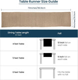 Jute Table Runner 14x72 Inch – Reversible Rustic Farmhouse Burlap Dining Décor