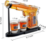 Gifts for Men Dad, Father Whiskey Decanter Set - 8 Oz with Two 2 Oz Glasses