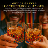 Large Confetti  DOF Glasses – Set of 2- 11oz