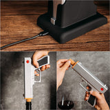 Electric Gun Wine Corkscrew Bottle Opener (Silver)