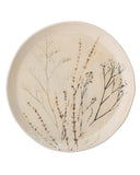 Beige botanical stoneware plate v2