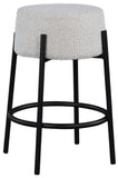 Avalon Contemporary Counter Stool with Matte Black Iron Frame – Stylish Addition for Modern Homes